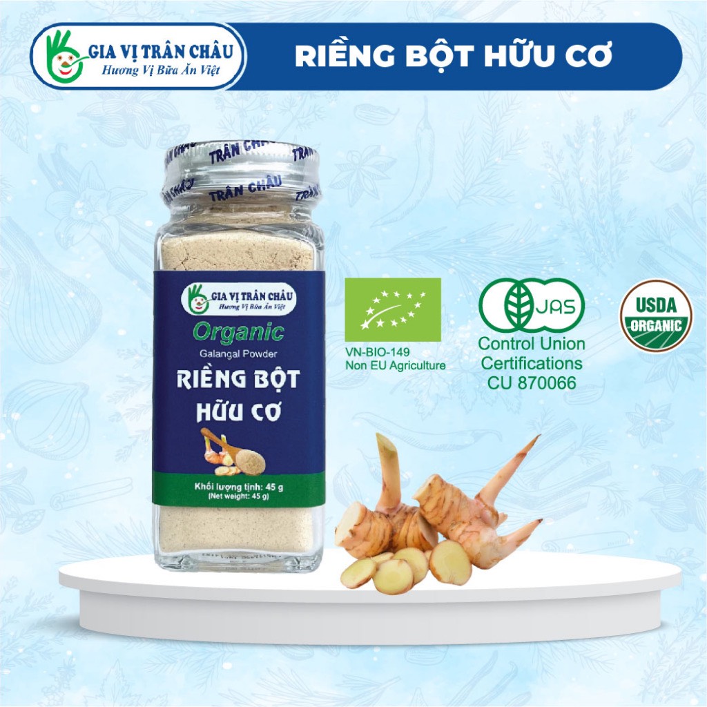 Riềng bột hữu cơ Trân Châu hũ 30g