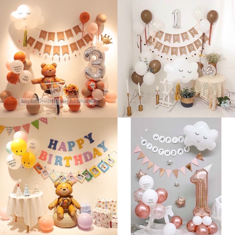 Ý tưởng trang trí sinh nhật cho bé gái với vòng chữ cái handmade SN0019 Baby Baby Handmade