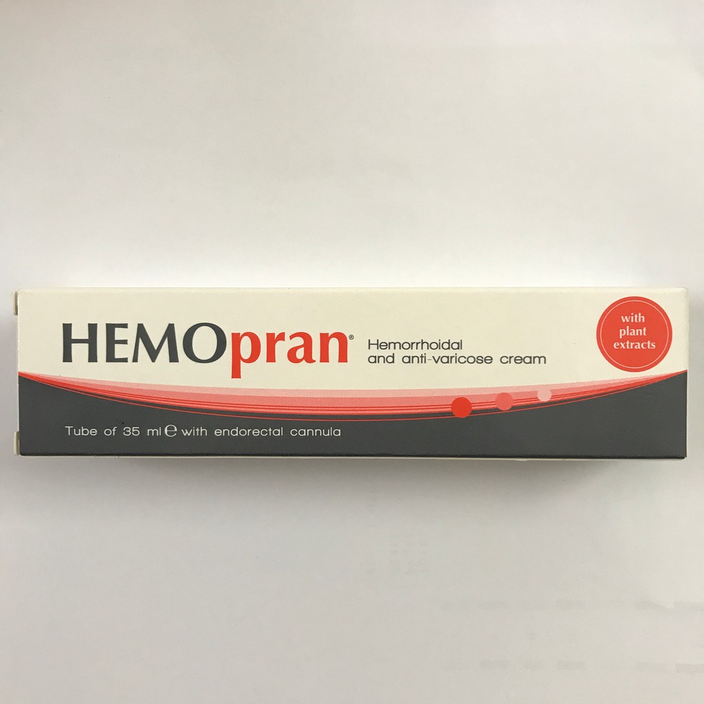 Hemopran 35g,Kem Bôi Suy Giãn Tĩnh Mạch Chi Trên,Dưới,Giảm Kích Ứng Vùng Hậu Môn Trĩ Nội,Ngoại,