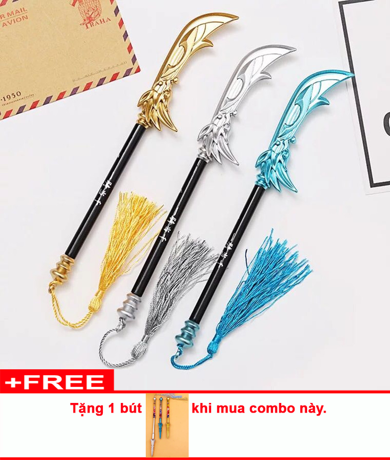 [HCM]Combo 3 cây bút viết hình Thanh Long Đao