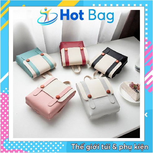 Balo nữ mini, balo nhỏ xinh da chống nước thời trang xinh xắn nhiều màu đáng yêu