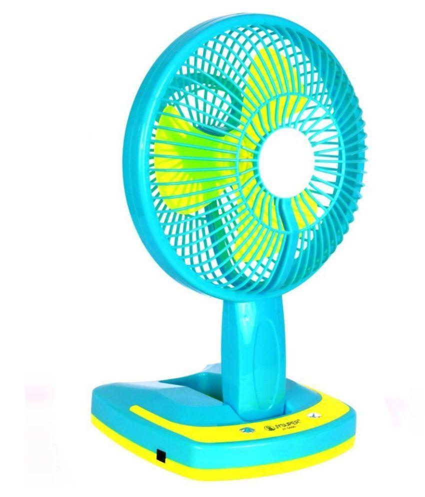 Quạt sạc điện 3 cánh 5580,5590 để bàn có đèn siêu mát