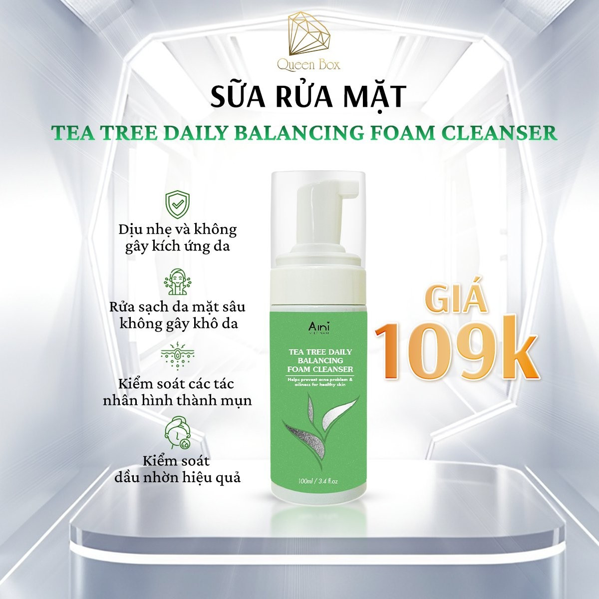 SỮA RỮA MẶT TẠO BỌT TEA TREE DAILY BALENCING FOAM CLEANSER
