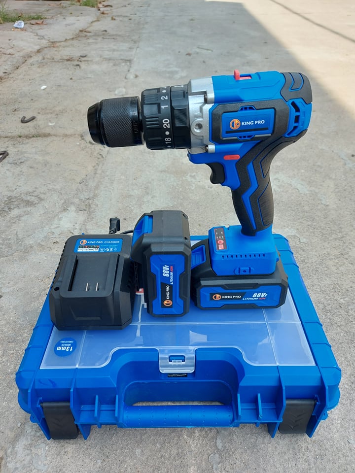 Máy khoan pin 88v kingpro 13mm không chổi than pin 10 cell Dây đồng 100%