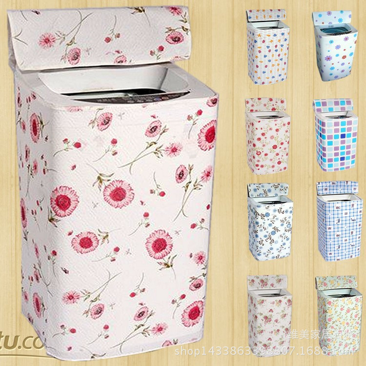 Bọc máy giặt cửa trên dùng cho máy từ 9 đến 11kg loại dày hoa văn đẹp mắt chống nước
