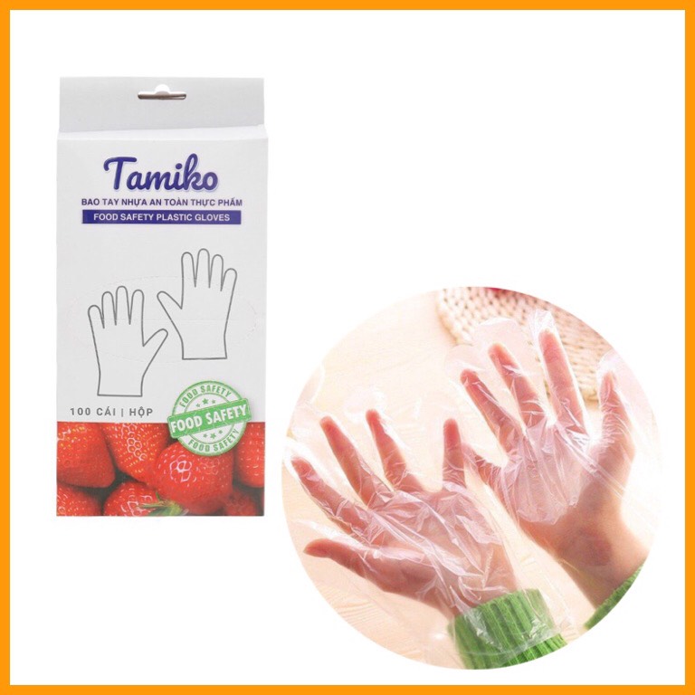 Găng tay làm bếp Tamiko (100 chiếc/ hộp) - Dùng chế biến thực phẩm, làm bếp, dọn dẹp vệ sinh tiện lợi