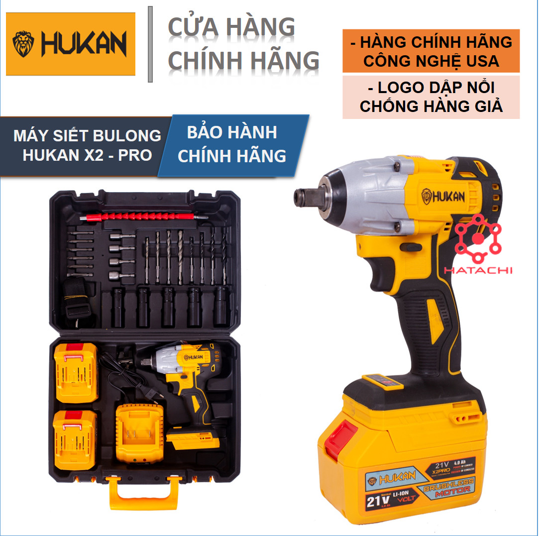 [FreeshipMAX] Máy siết bulong | Máy bắn bulong | Máy siết bulong đa năng Hukan 21V