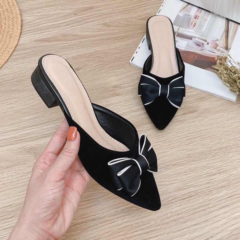 Giày sục nơ/ giày búp bê điệu đà