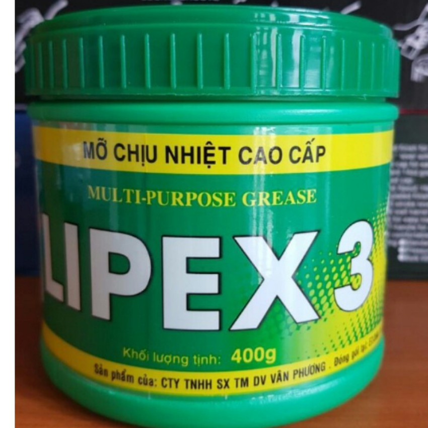 Mỡ Bò Chịu Nhiệt Cao Cấp LIPEX 3 400g.HÒA PHÁT