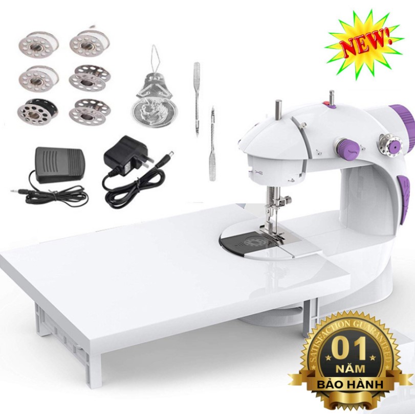 Máy may mini - Máy Khâu Mini Đa năng - Máy Khâu Mini Có Vắt Sổ Mẫu Mới 2021, Hàng Loại 1 - Tiện Lợi Hoạt Động Êm Ái Dễ Dàng Thao Tác Sử Dụng May Vá Riêng Cho Các Mẹ Tại Nhà.Bh 6Th Đổi