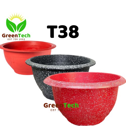 Chậu Nhựa Trồng Cây T38, Chậu Giả Đá T38, Chậu T38 Trồng Sen