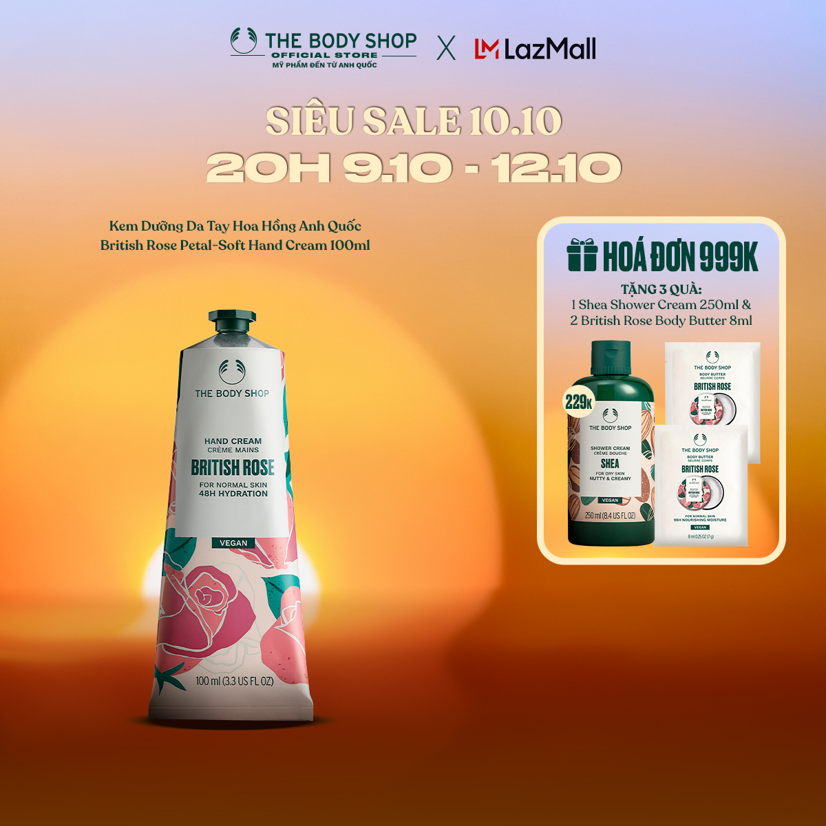 Kem Dưỡng Da Tay Hoa Hồng Anh Quốc British Rose Petal-Soft Hand Cream The Body Shop