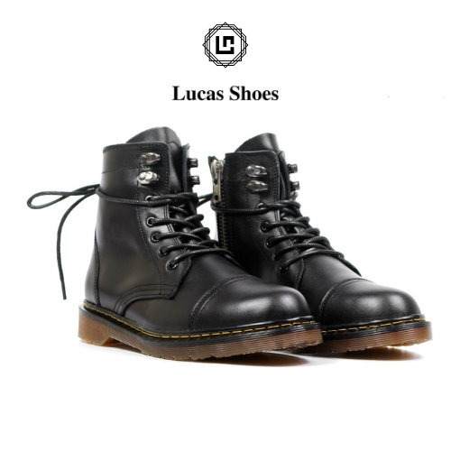 Giày Boots nam 058 khóa Da bò 100% Lucas Shoes