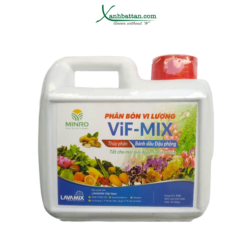 Phân Bánh Dầu Đậu Phộng Vif Mix Lavamix Chai 1 Lít