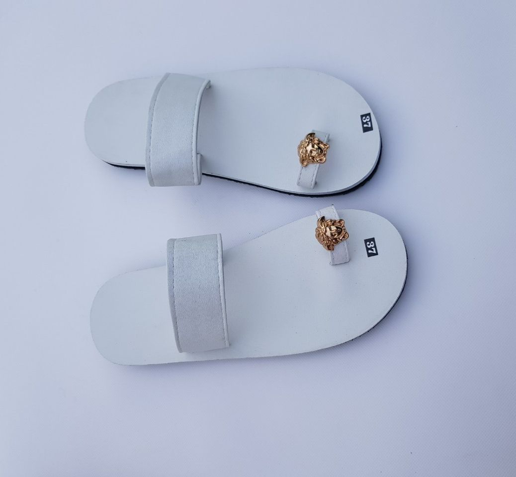Thới giới dép sandal dép xỏ ngón nữ đế trắng quai trắng size từ 34 nữ đến 42 nữ