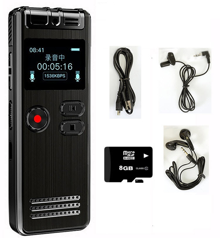 Máy Ghi Âm Chuyên Nghiệp GH-Q6 (SK06) 8G Màn Hình LCD Tích Hợp Loa Ngoài - Có Hỗ Trợ Nghe Nhạc MP3