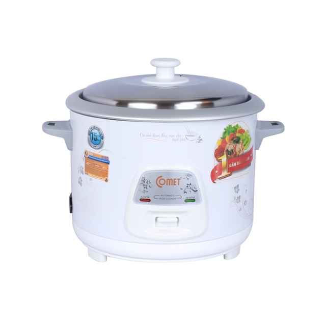 Nồi cơm comet 8036 1.8l nắp rời chất liệu nhôm cao cấp bền bỉ thiết kế thông minh tiện lợi màu sắc sang trọng bảo hành 12 tháng