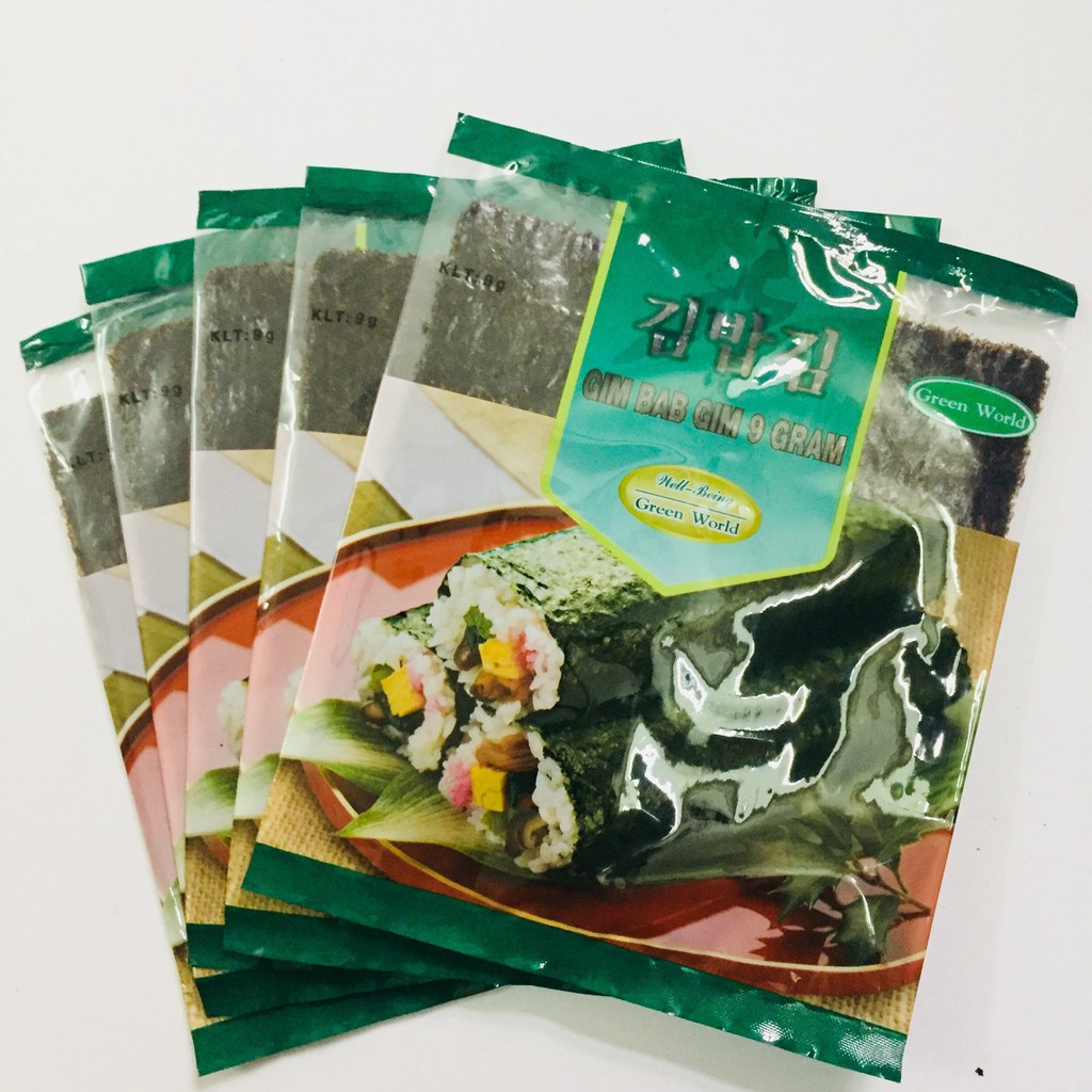 Combo 5 gói rong biển làm cơm cuộn, sushi . Gói 4 lá