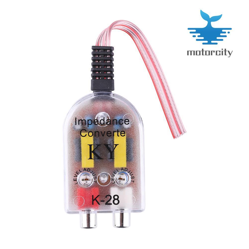 Motorcity Xe Stero Đài Phát Thanh Loa Cao Đến Thấp RCA Line Trở Kháng Âm Thanh Converte