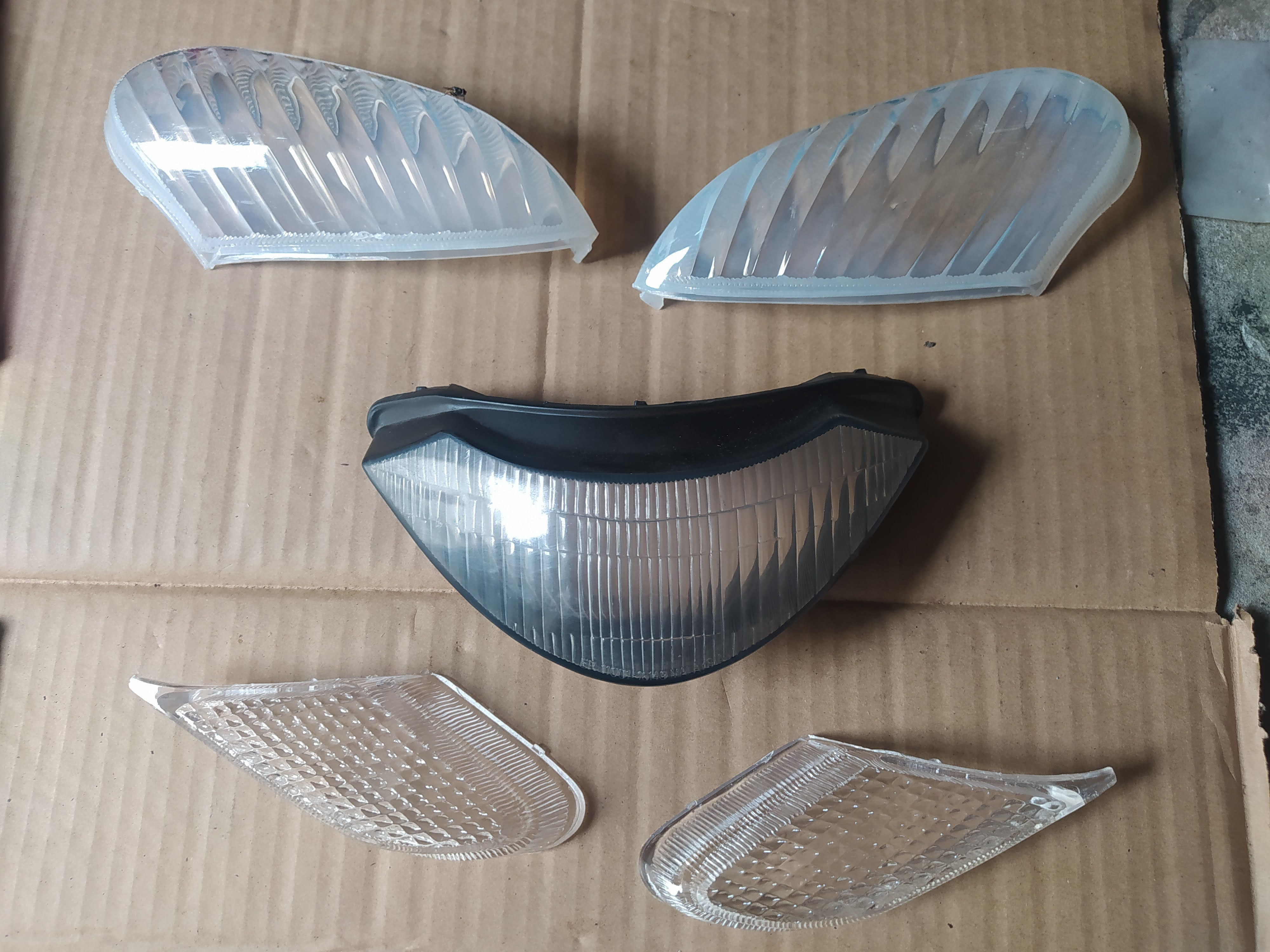 bộ kính pha + nắp nhan trước sau xe suzuki fx 125