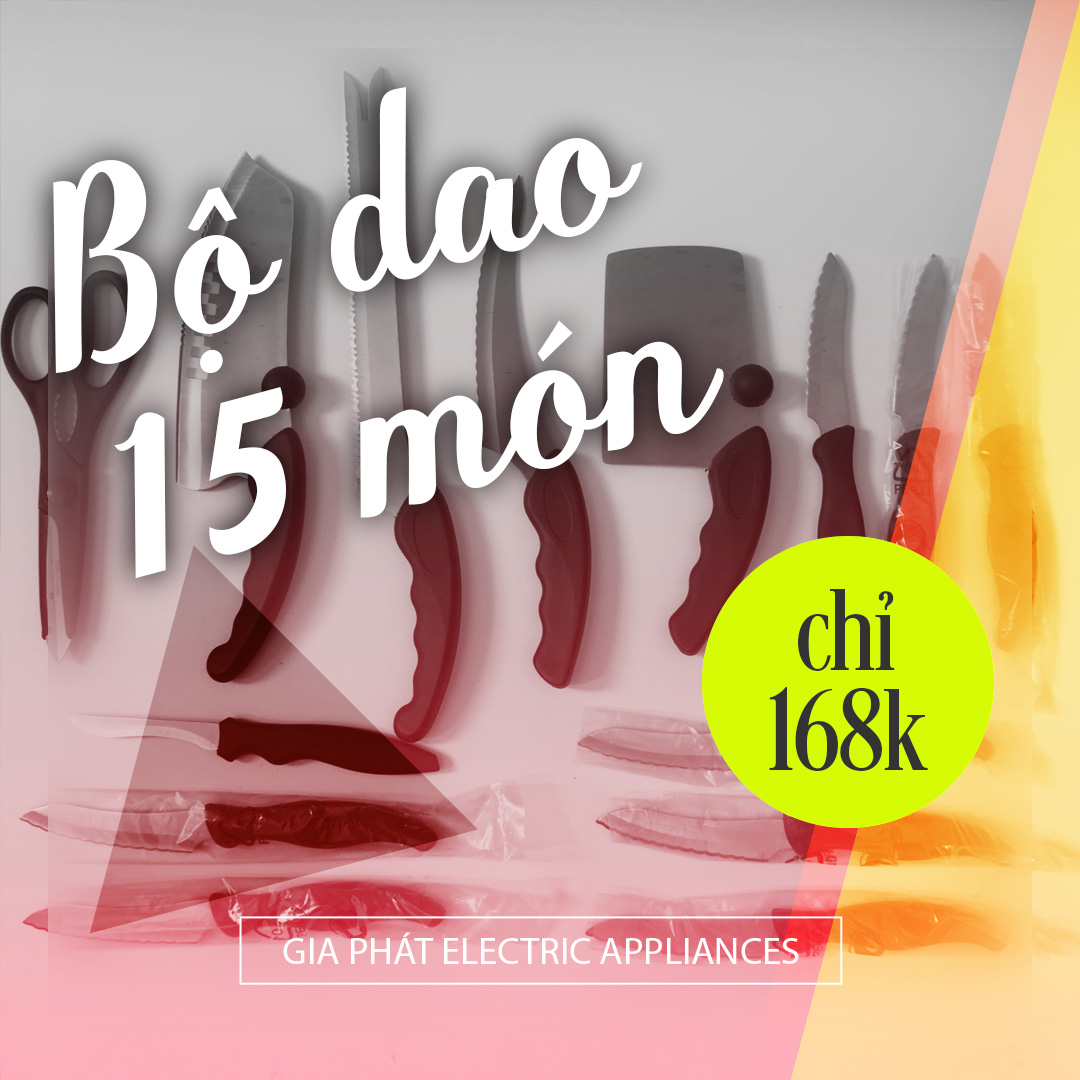 [HCM]Bộ dao làm bếp - làm bánh đa năng 15 món