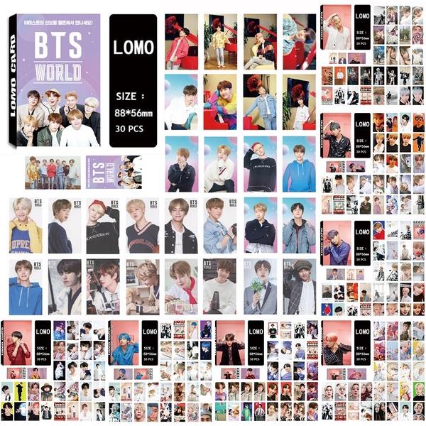 Hộp 30 thẻ hình nhóm bts jimin jung kook v suga j-hope jin rm 〖lyue〗