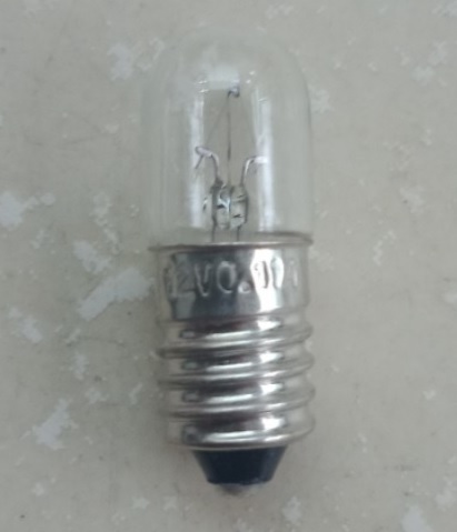 Bóng đèn sợi đốt đuôi xoáy 10mm e10 12v 0.11a t10x28