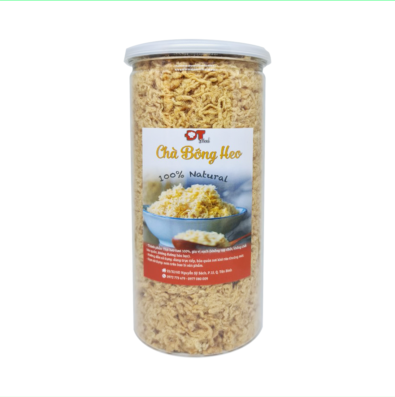 Chà Bông Heo Tươi Nguyên Chất DTFood Thơm ngon bổ dưỡng - Hộp 500g