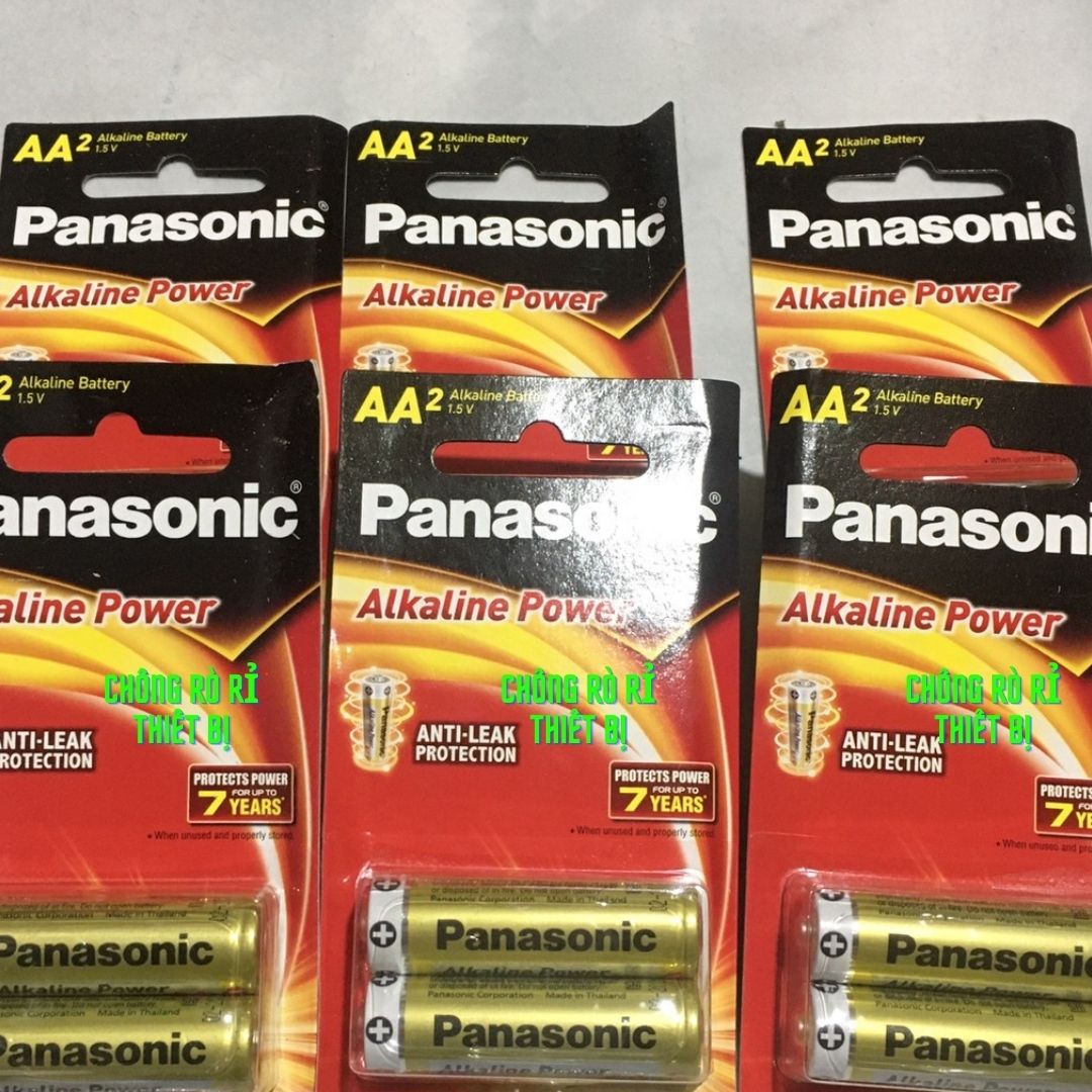 Pin 2AA Panasonic Made in Thailand chống rò rỉ, siêu bền bỉ, vỉ 2 viên