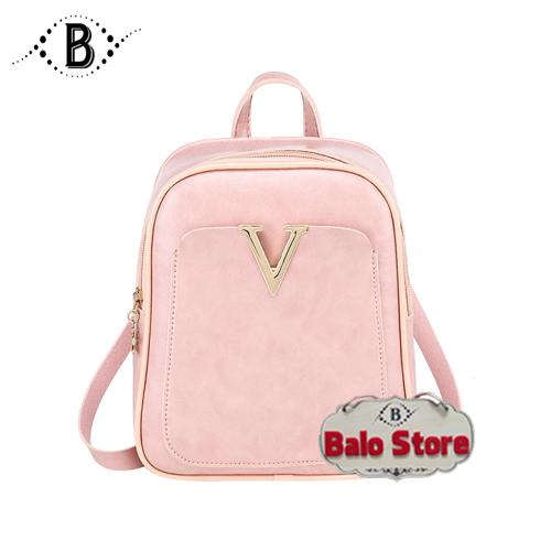 Balo nữ dạo phố trẻ trung thời trang Hàn Quốc chất liệu da PU bền đẹp thiết kế nhỏ xinh DBN215LA - Thương Hiệu BALO STORE