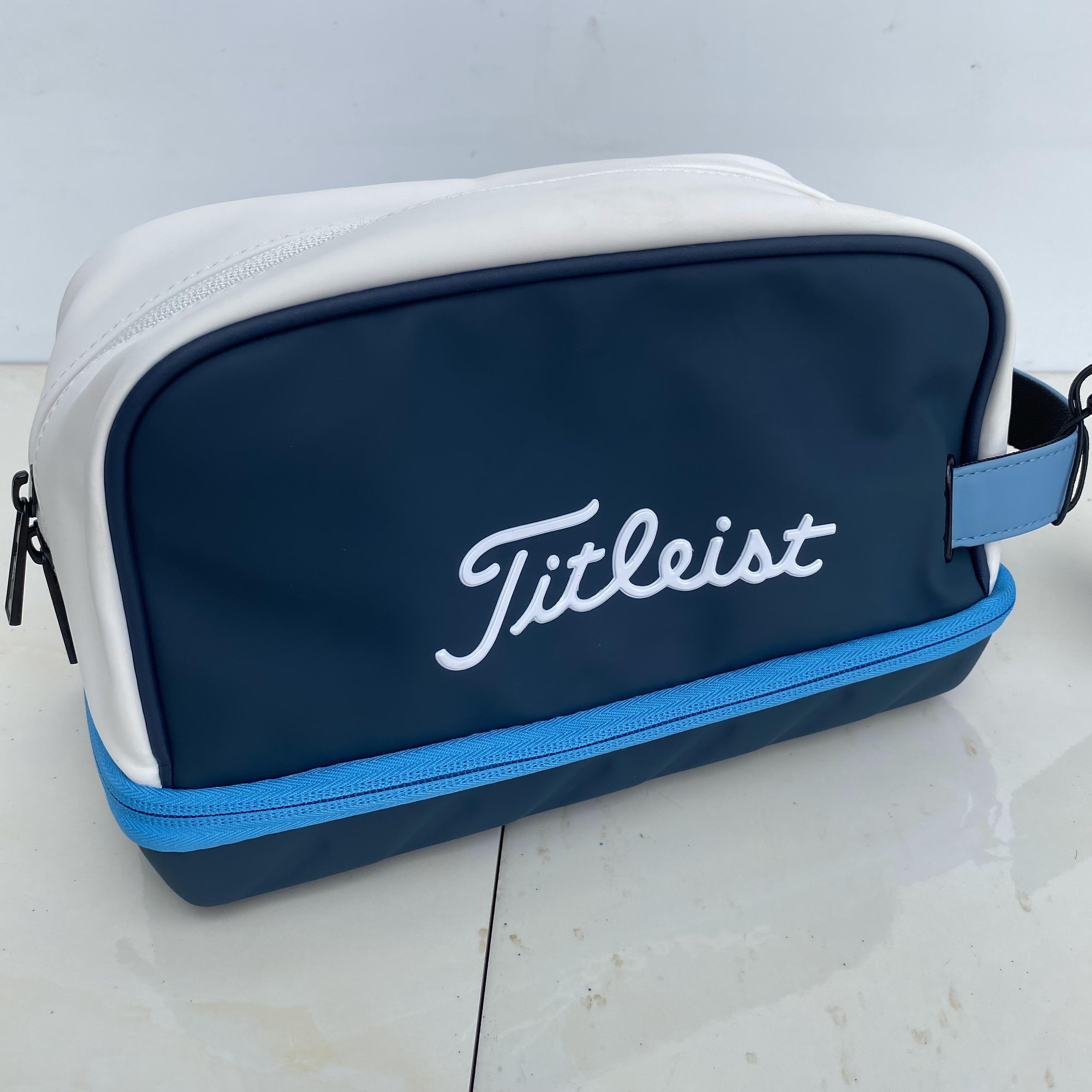 Túi golf cầm tay titleist chất liệu da PU chống nước kích thước 27x16x10cm