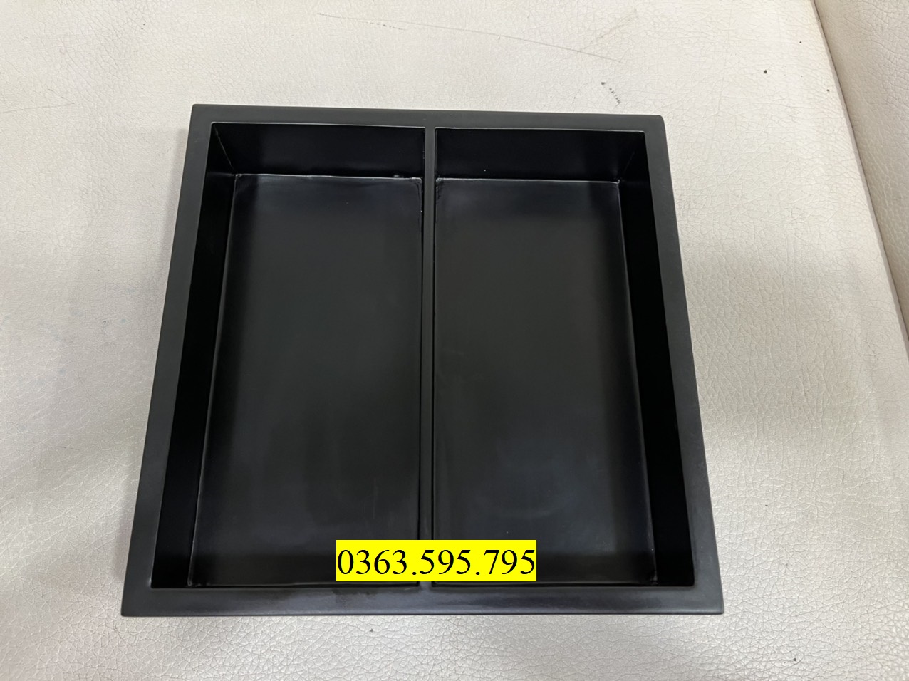 Khay gỗ 2 ngăn Sơn đen Khay gỗ sơn đen, Khay 2 ngăn Khay màu đen cao cấp