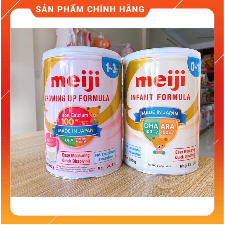Sữa Meiji số 0, 9 800g Mẫu mới ( nhập khẩu chính hãng)