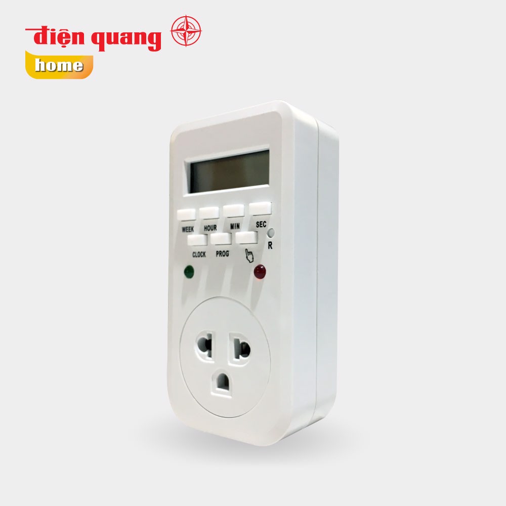 Ổ cắm hẹn giờ điện quang esk dt10. điều chỉnh điện tử