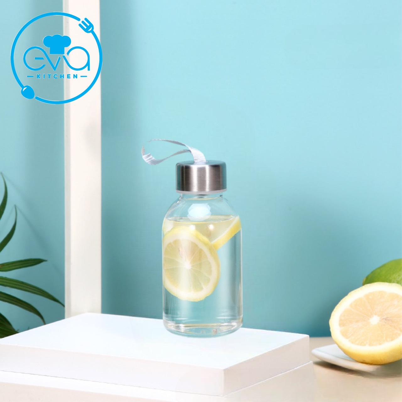 Bình Đựng Nước Thủy Tinh Có Dây Xách Tiện Lợi Nhiều Màu 150Ml DX150