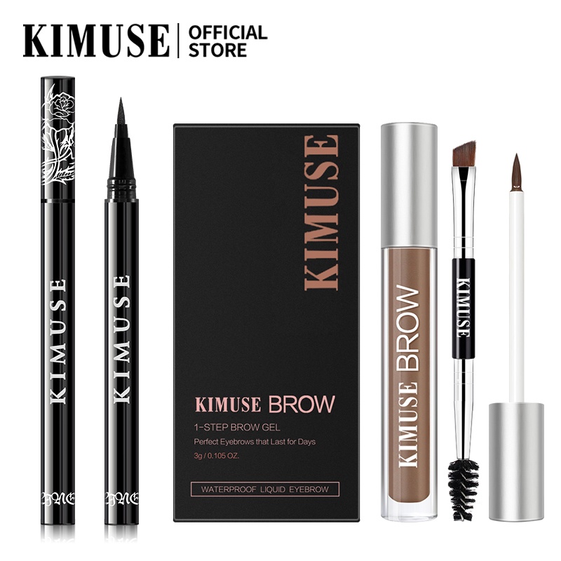 KIMUSE Eyebrow Gel Cream Hình xăm lông mày không thấm nước + Hình xăm chuyên nghiệp Bút kẻ mắt lỏng trang điểm