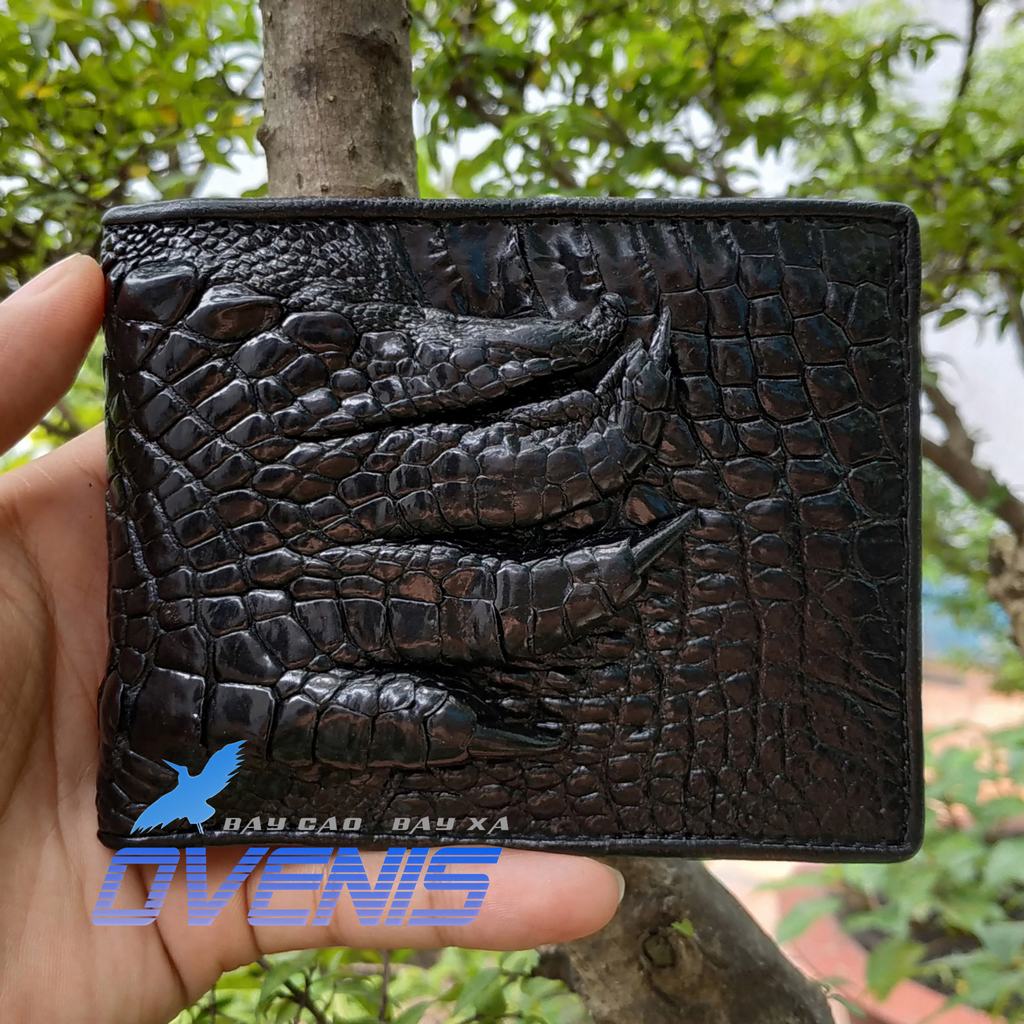 [FREE SHIP] Ví Da Cá Sấu [NGUYÊN BÀN TAY CÓ MÓNG RẤT ĐẸP] Để Vừa Giấy Tờ Cũ!