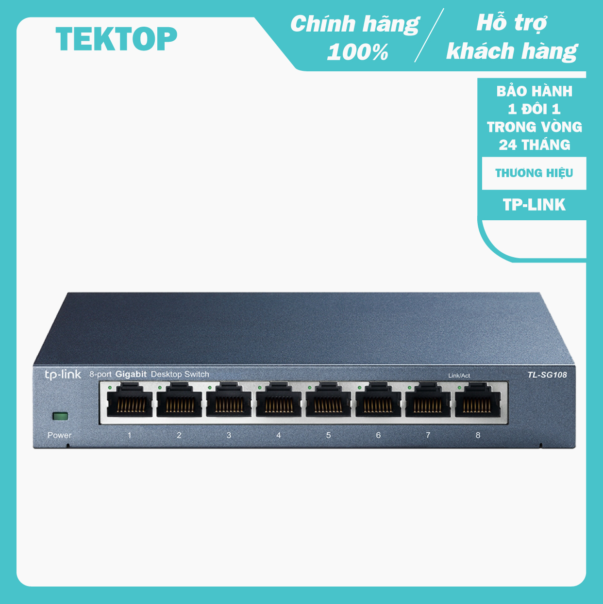 Bộ chia tín hiệu để bàn 8 cổng TP-Link TL-SG108, giám sát lưu lượng hiệu quả, tối ưu hóa lưu lượng,