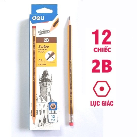 Hộp bút chì 2b deli - scribe / uspire
