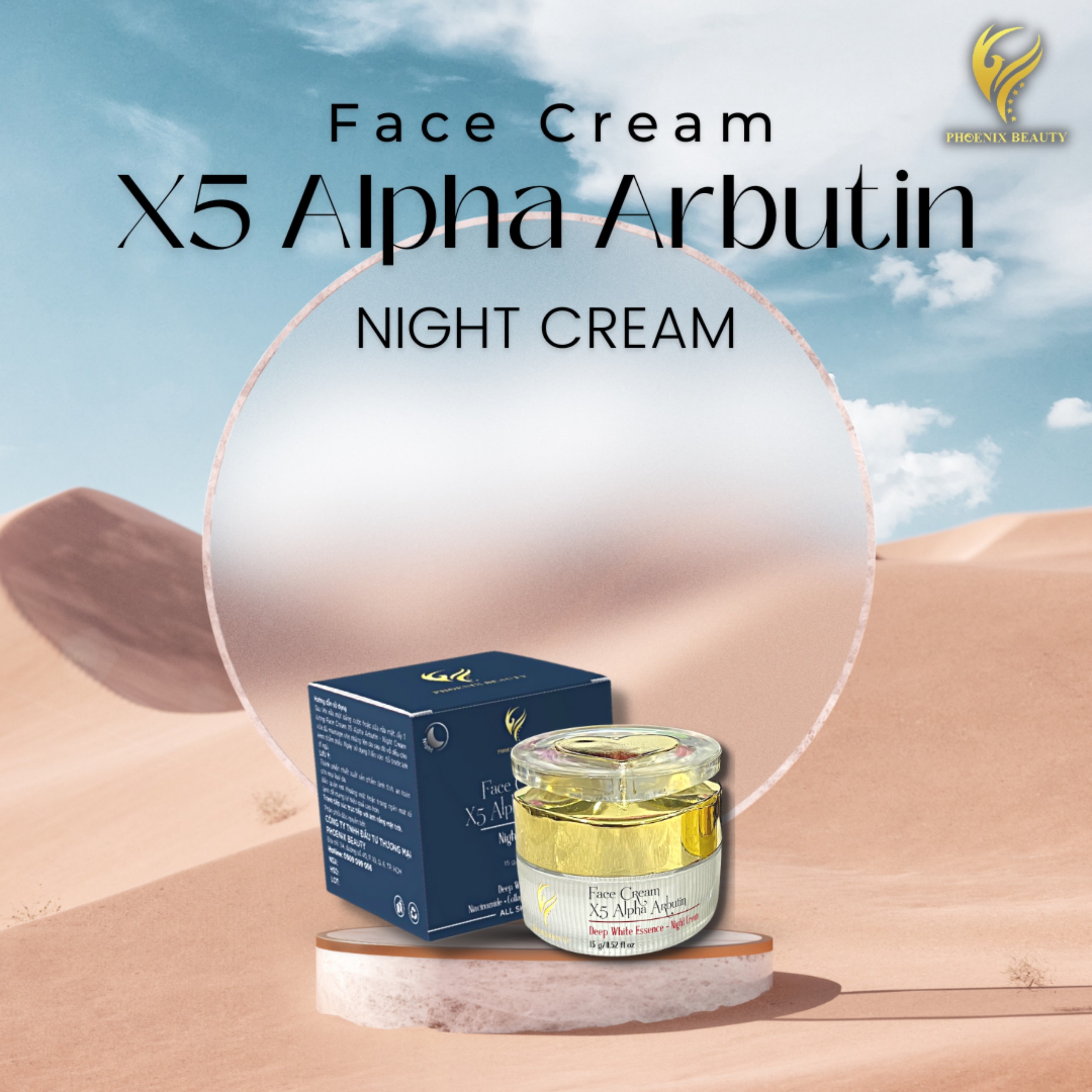 Kem nám đêm X5 Alpha Arbutin dưỡng trắng da sáng mịn