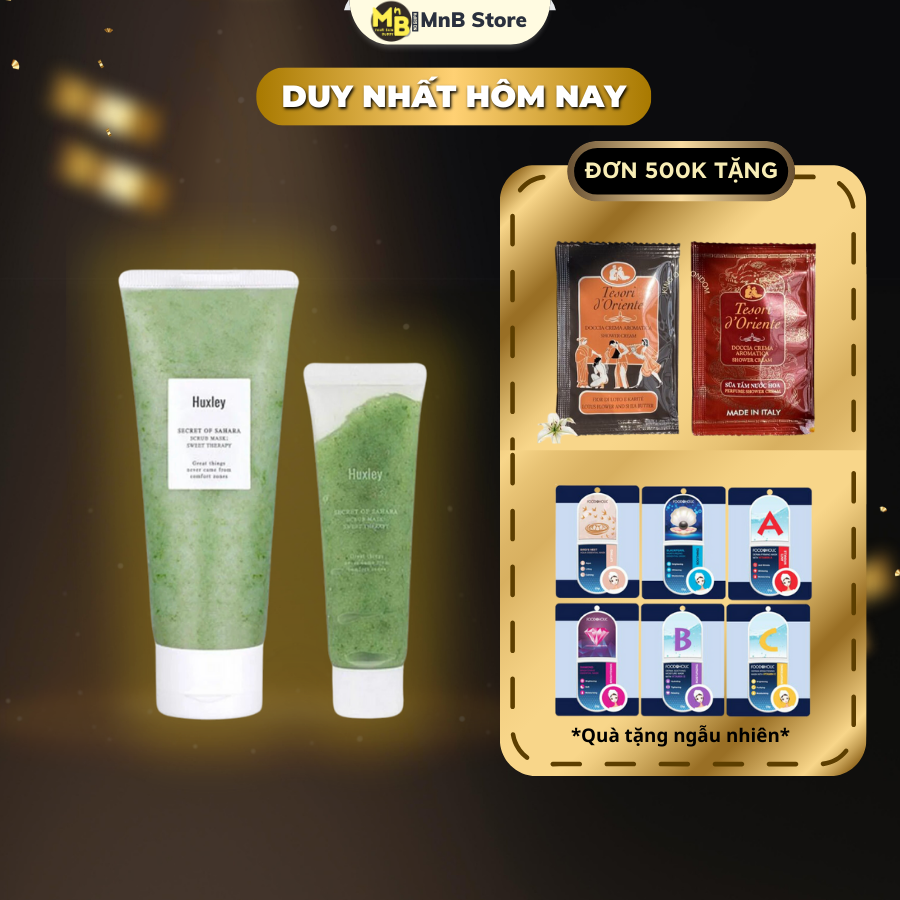 Tẩy tế bào chết Huxley Scrub Mask Sweet Therapy 30g 120g dịu nhẹ cho da mụn da dầu nhạy cảm