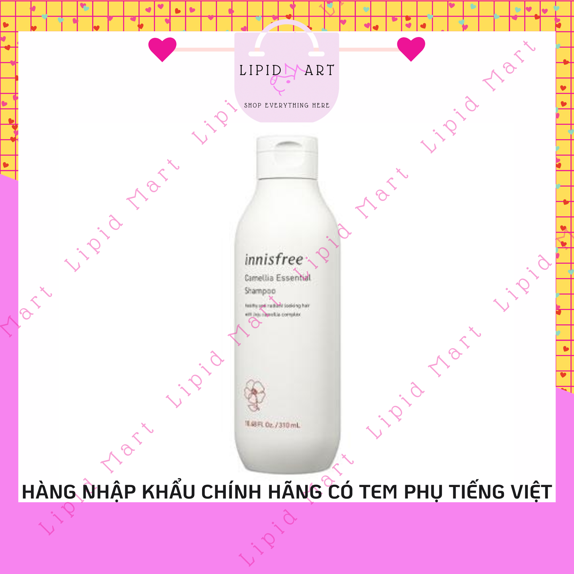 Dầu gội dưỡng tóc hương hoa trà innisfree Camellia Essential Shampoo 300 mL