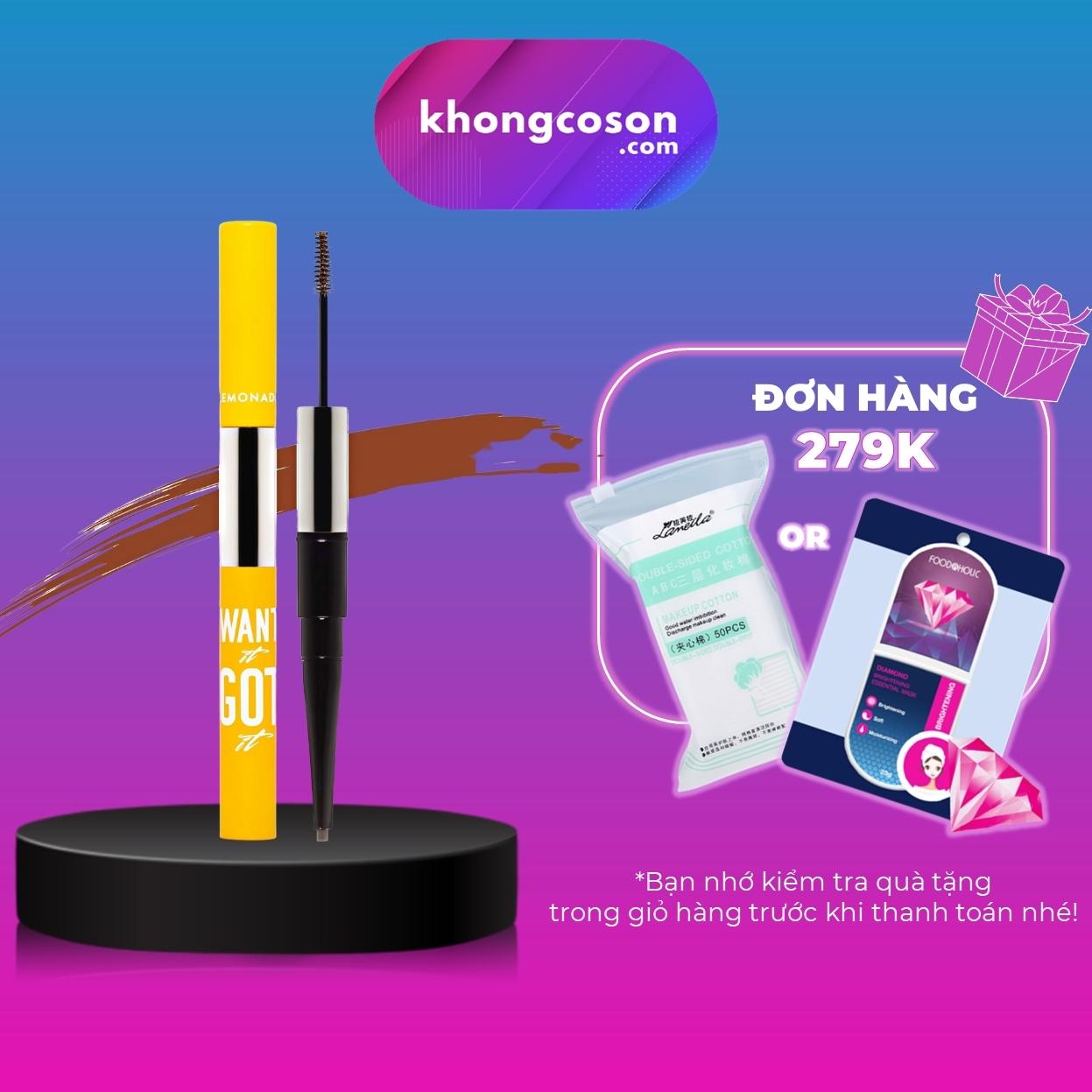 Chì kẻ mày chuốt mày 2 đầu lemonade want it got it dual eyebrow - khongcoson