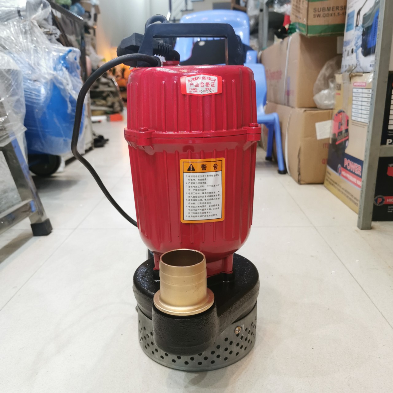 Máy Bơm Chìm Bơm Tõm 1,5HP 1,1KW - 100% Dây Đồng Ống Ra F50