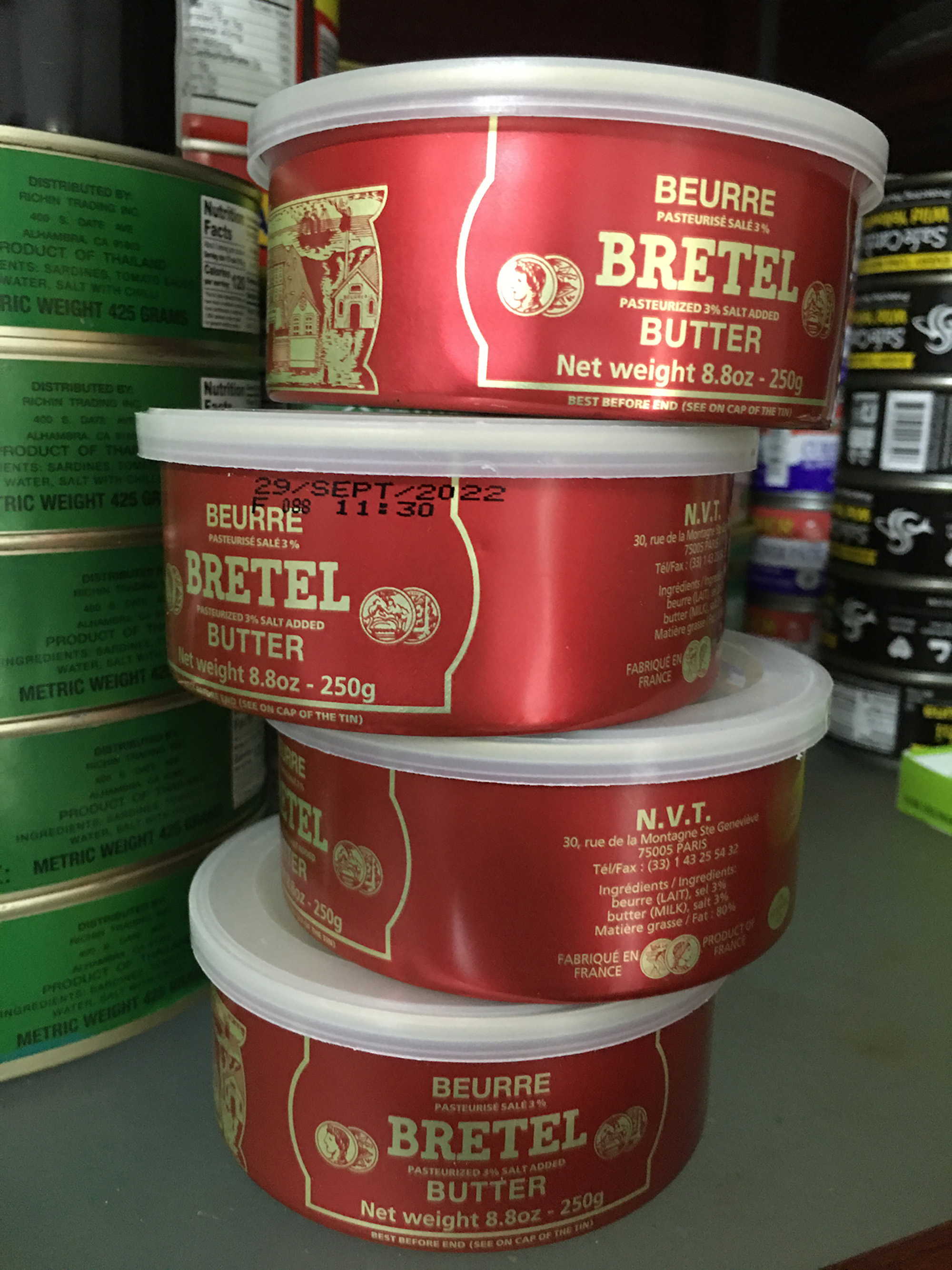 Bơ pháp mặn bretel butter 250gr. hàng nhập về từ mỹ.