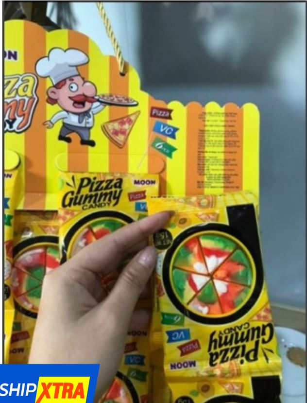 Kẹo dẻo trái cây hình piza 1 gói 15g