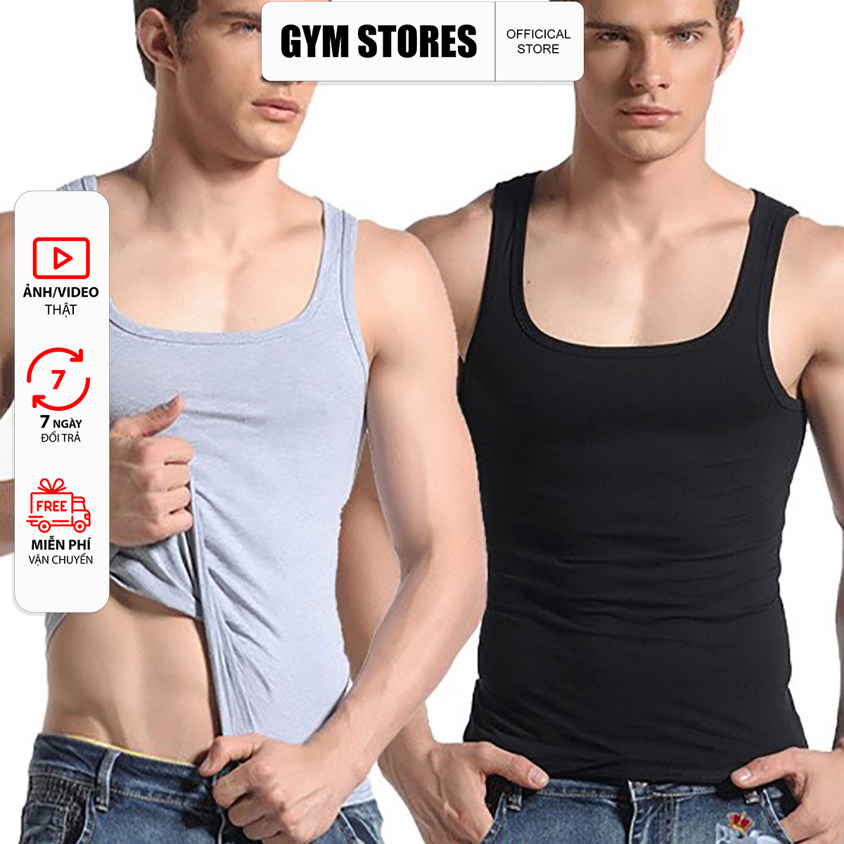 Hcm sale off áo thun body 3 lỗ nam , áo cổ vuông from ôm dáng chuẩn gym giá sĩ bt 03