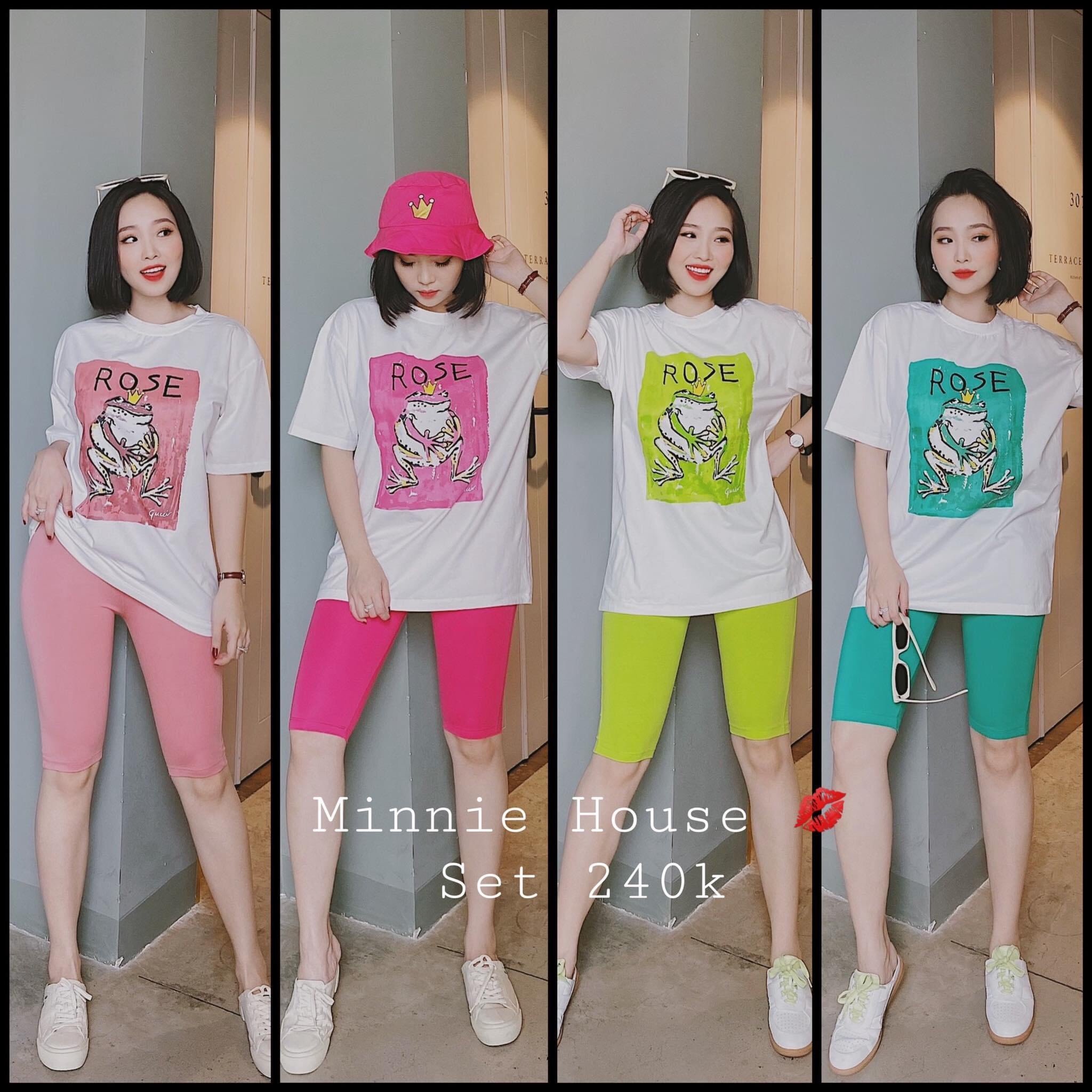 Bộ mặc nhà . bộ thun Rose Mặc Mát Mịn