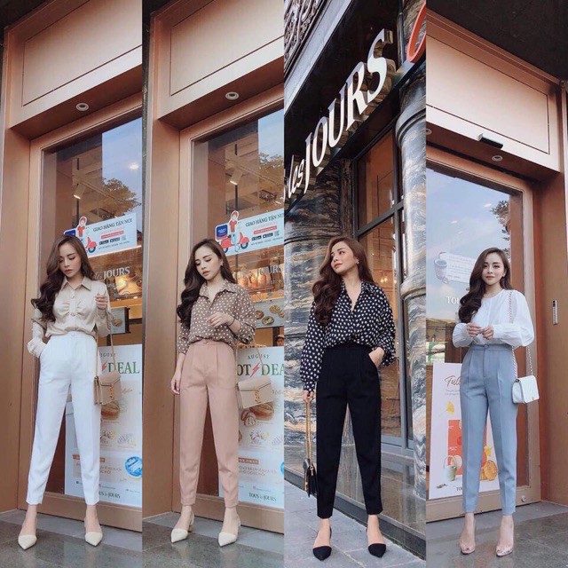 Quần baggy nữ vải quần tây công sở đi làm - đi học- đi chơi - tôn dáng chất tuyết mưa dày đẹp