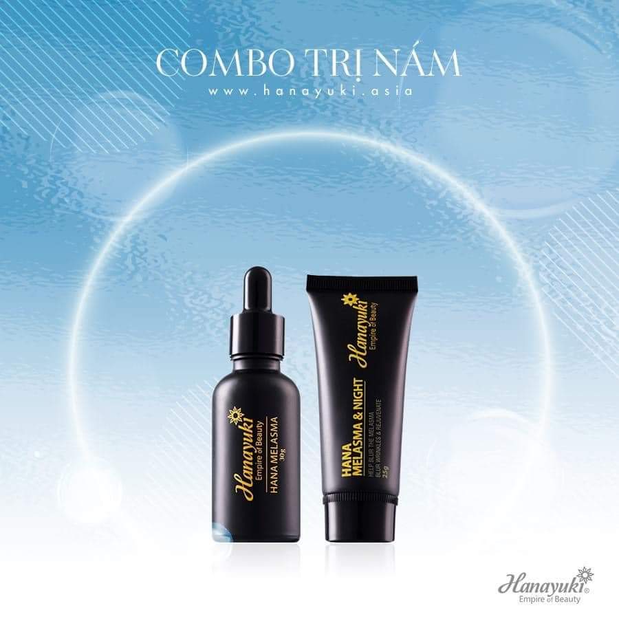 [CHÍNH HÃNG-Date 2026] Bộ đôi nám Hanayuki serum nám hana melasma & kem nám hana melasma night Hanayuki